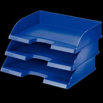 Leitz Briefablage Plus Standard Kunststoff / stapelbar  A4+ quer blau