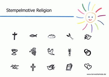 Belohnungsstempel / Motivstempel Set "Religion"