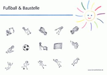 Belohnungsstempel / Motivstempel Set "Fußball und Baustelle"